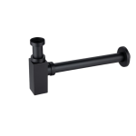 Balneo Syfon umywalkowy mosiężny kwadratowy Czarny