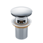 Balneo Korek umywalkowy mosiężny Klik Klak A z przelewem Chrom