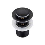 Balneo Korek umywalkowy mosiężny Klik Klak B z przelewem Czarny