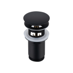 Balneo Korek umywalkowy mosiężny Klik Klak C z przelewem Czarny