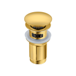 Balneo Korek umywalkowy mosiężny Klik Klak C z przelewem Złoty