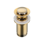 Balneo Korek umywalkowy mosiężny Klik Klak E z przelewem Złoty