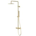 Natryskowa złota kolumna prysznicowa Corsan Lugo CMN01MGL okrągła mieszacz