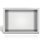 WALL-BOX ONE Inox Półka wnękowa ze stali nierdzewnej 30x20x10 cm