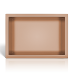 WALL-BOX ONE Copper Półka wnękowa ze stali nierdzewnej miedziana 30x20x10 cm