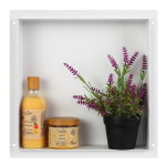 Balneo Wall Box No rim White Półka wnękowa bez kołnierza 30 x 30 x 7 cm biała ze stali nierdzewnej