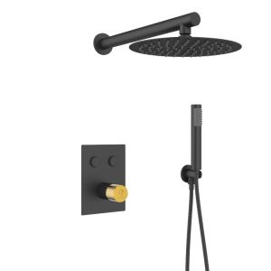 DESZCZOWNIA PODTYNKOWA  OVE BLACK GOLD 