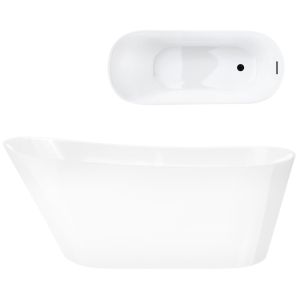 Wanna wolnostojąca Corsan Estella 170 cm z wykończeniem Grafit / GunMetal