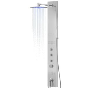 Panel prysznicowy Corsan Neo S060 Termostat Stal Deszczownica LED Wylewka