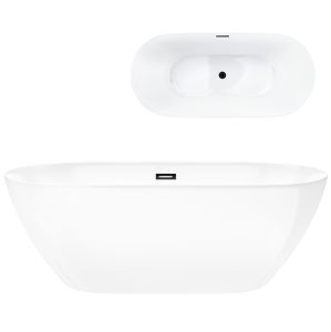 Wanna wolnostojąca Corsan OLVENA 170 Korek klik-klak Grafit / GunMetal