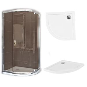 Kabina prysznicowa STYLIO 90x90 brąz EASY CLEAN + brodzik SLIM 3 cm ! 