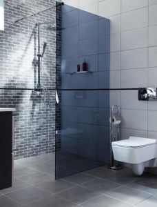 Kabina Prysznicowa Vertisso Noa 100x100 EASY CLEAN ŚCIANKA Grafitowa