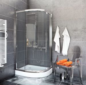Kabina prysznicowa STYLIO 90x90 bezbarwna EASY CLEAN, jednoskrzydłowa