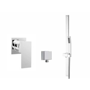 Prysznicowy zestaw podtynkowy Corsan CMZ001 chromowany z relingiem