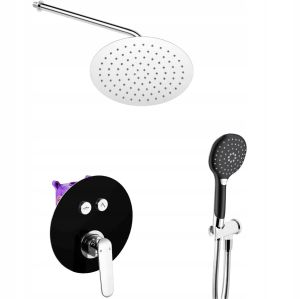 Prysznicowy zestaw podtynkowy Corsan CMZ050BL czarny