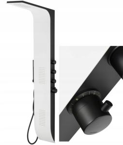 Panel prysznicowy DUO BIAŁY Z TERMOSTATEM