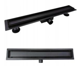 Odpływ Liniowy Sea Horse 2 w 1 Czarny Mat 120 cm