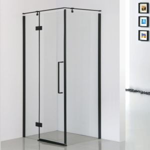 Nowoczesna kabina prysznicowa Sea Horse 120x90 Fresh Line LEWA Czarne Profile