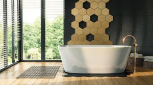 Wanna wolnostojąca Corsan Salina 170 cm z wykończeniem białym 