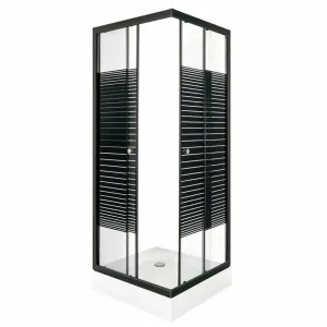 Kabina prysznicowa Pico Black STR 80 z brodzikiem