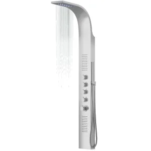 Panel prysznicowy Corsan Samsara S003 Mieszacz Stal szczotkowana Deszczownica LED