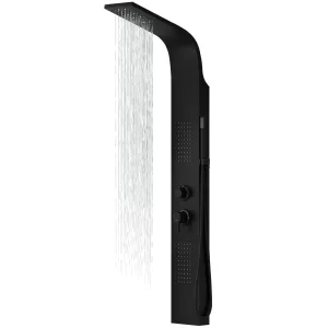 Panel prysznicowy Corsan ALTO Mieszacz Czarny Deszczownica LED