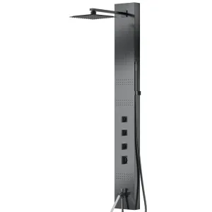 Panel prysznicowy Corsan NEO Mieszacz Stal GunMetal Wylewka