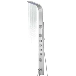 Panel prysznicowy Corsan Snake S002 Termostat Stal Deszczownica LED Wylewka