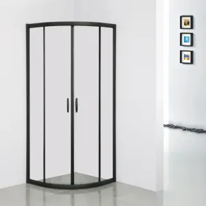 Kabina prysznicowa STYLIO transparent 80x80 CZARNE PROFILE