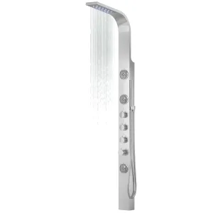 Panel prysznicowy Corsan Snake S002 Termostat Stal Deszczownica LED