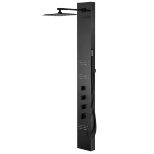 Panel prysznicowy Corsan Neo S060 Mieszacz Czarna stal Deszczownica LED