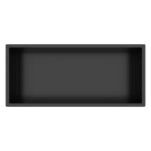 WALL-BOX ONE Black Półka wnękowa ze stali nierdzewnej czarna 45x20x10 cm