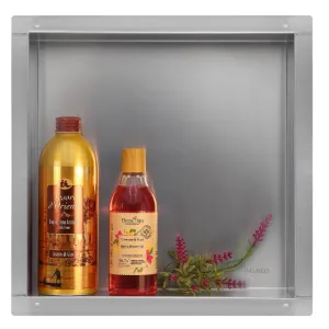 Balneo Wall Box No rim Inox Półka wnękowa bez kołnierza 30 x 30 x 10 cm ze stali nierdzewnej szczotkowanej