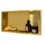 Balneo Wall Box One Gold Półka wnękowa z kołnierzem 60 x 30 x 7 cm złota ze stali nierdzewnej