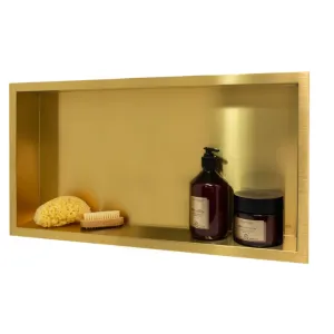 Balneo Wall Box One Gold Półka wnękowa z kołnierzem 60 x 30 x 7 cm złota ze stali nierdzewnej