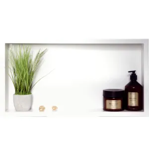 Balneo Wall Box One White Półka wnękowa z kołnierzem 60 x 30 x 10 cm biała ze stali nierdzewnej