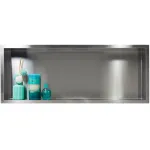 Balneo Wall Box One Inox Półka wnękowa z kołnierzem 90 x 30 x 7 cm ze stali nierdzewnej szczotkowanej
